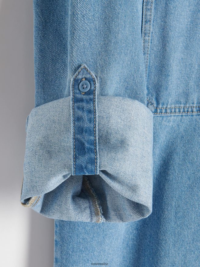 Reserved Men Regular Fit Denim Shirt P6H08T1358 Apparel Blue