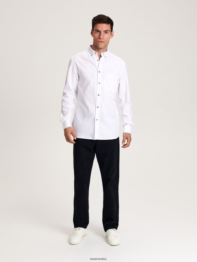 Reserved Men Regular Fit Plain Shirt P6H08T1361 Apparel White