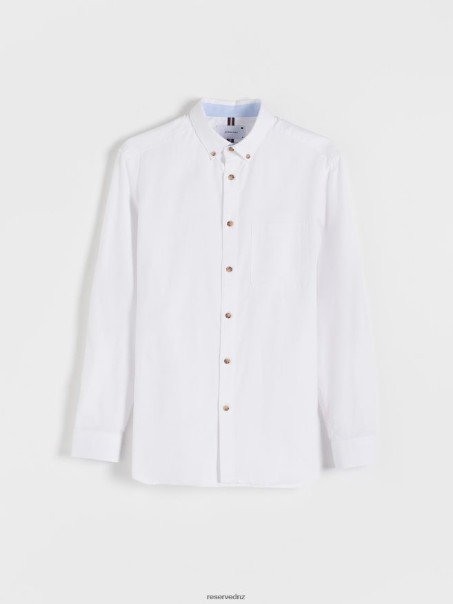 Reserved Men Regular Fit Plain Shirt P6H08T1361 Apparel White