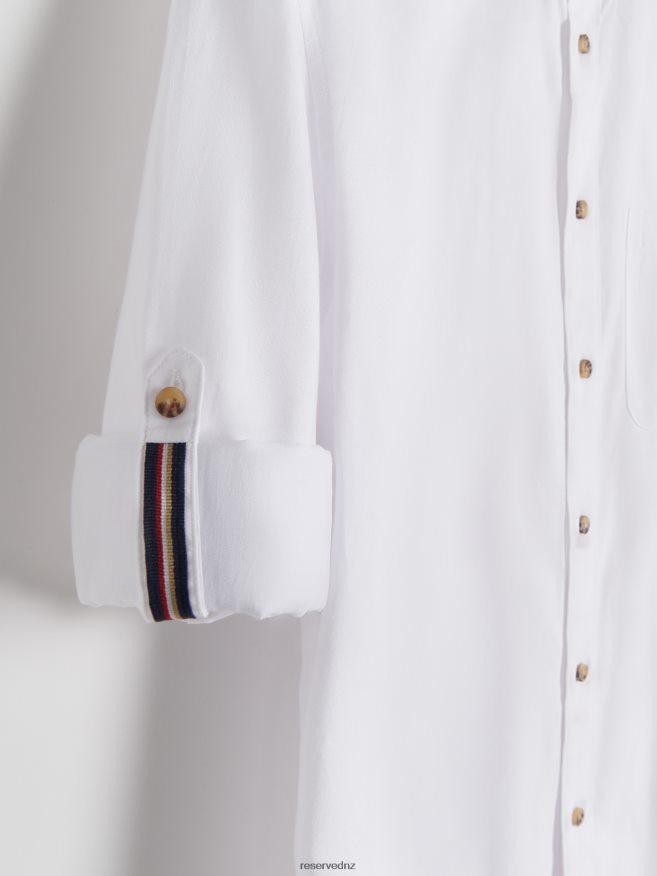 Reserved Men Regular Fit Plain Shirt P6H08T1361 Apparel White