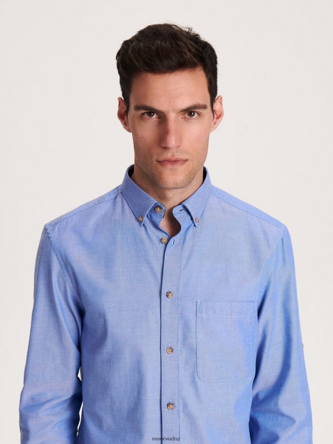 Reserved Men Regular Fit Plain Shirt P6H08T1366 Apparel Blue