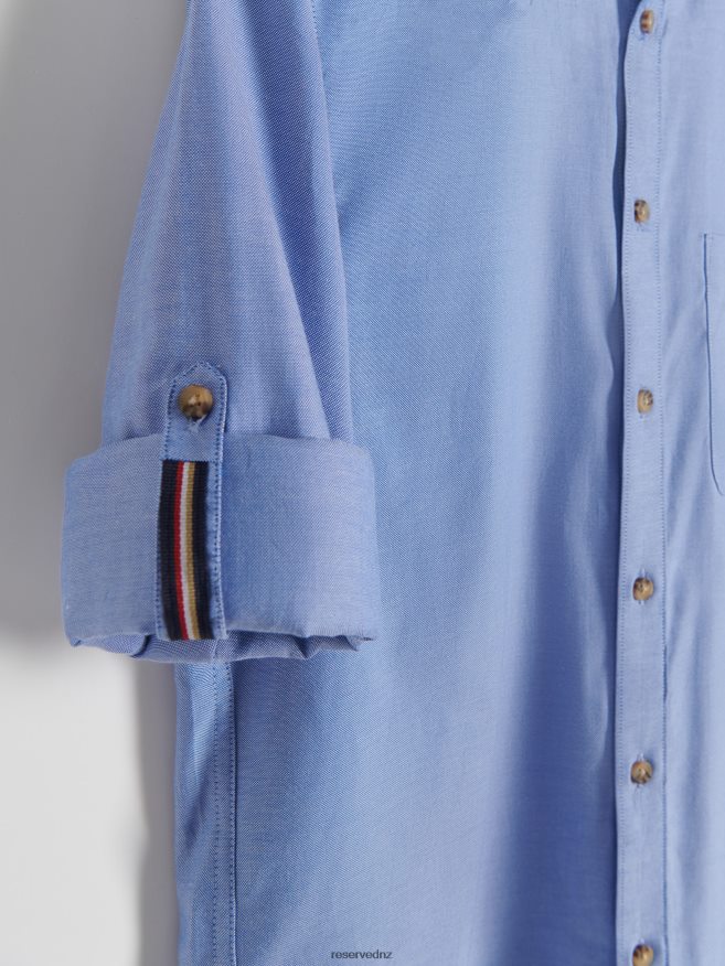 Reserved Men Regular Fit Plain Shirt P6H08T1366 Apparel Blue