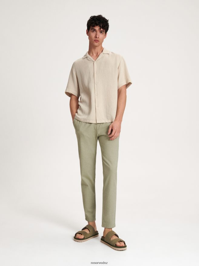 Reserved Men Regular Fit Shirt P6H08T1388 Apparel Beige