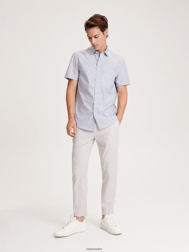 Reserved Men Regular Fit Shirt P6H08T1389 Apparel Indigo