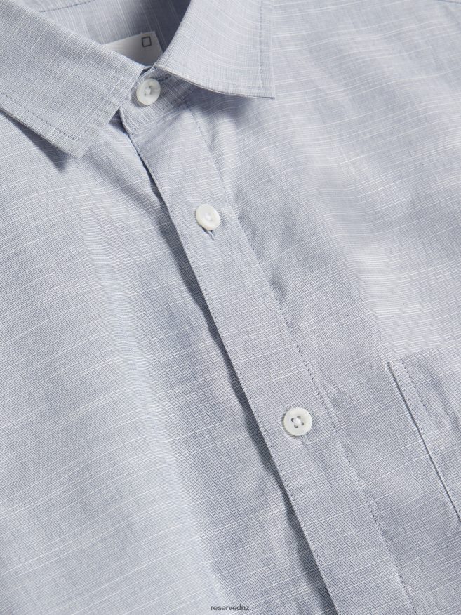 Reserved Men Regular Fit Shirt P6H08T1389 Apparel Indigo