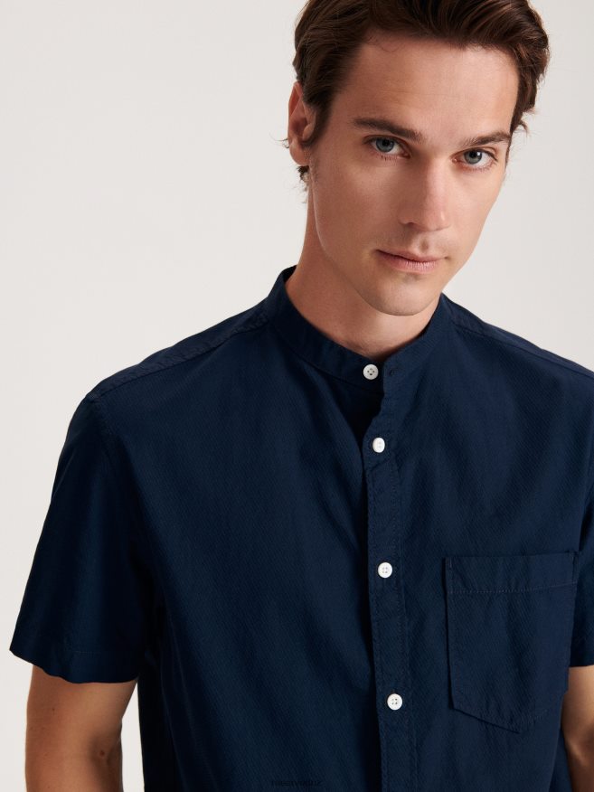 Reserved Men Regular Fit Shirt P6H08T1401 Apparel Navy