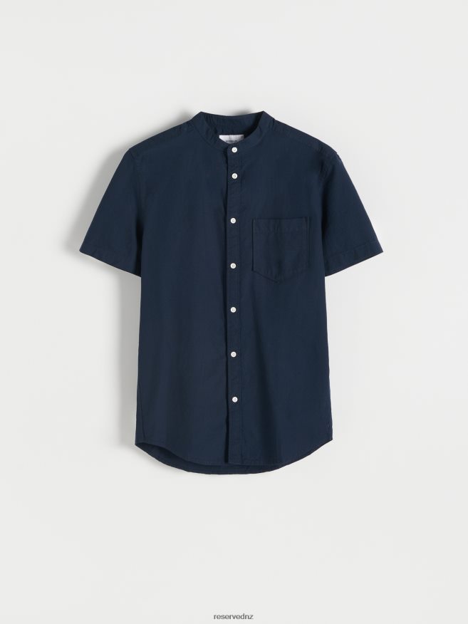 Reserved Men Regular Fit Shirt P6H08T1401 Apparel Navy