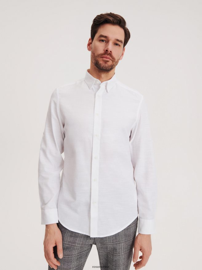 Reserved Men Regular Fit Shirt P6H08T1402 Apparel White