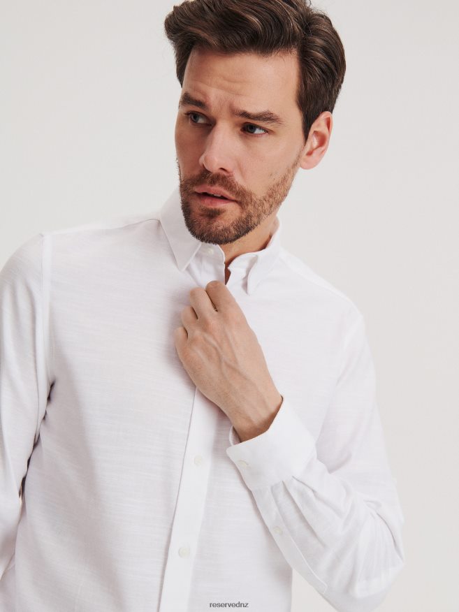 Reserved Men Regular Fit Shirt P6H08T1402 Apparel White