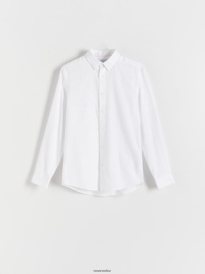 Reserved Men Regular Fit Shirt P6H08T1402 Apparel White