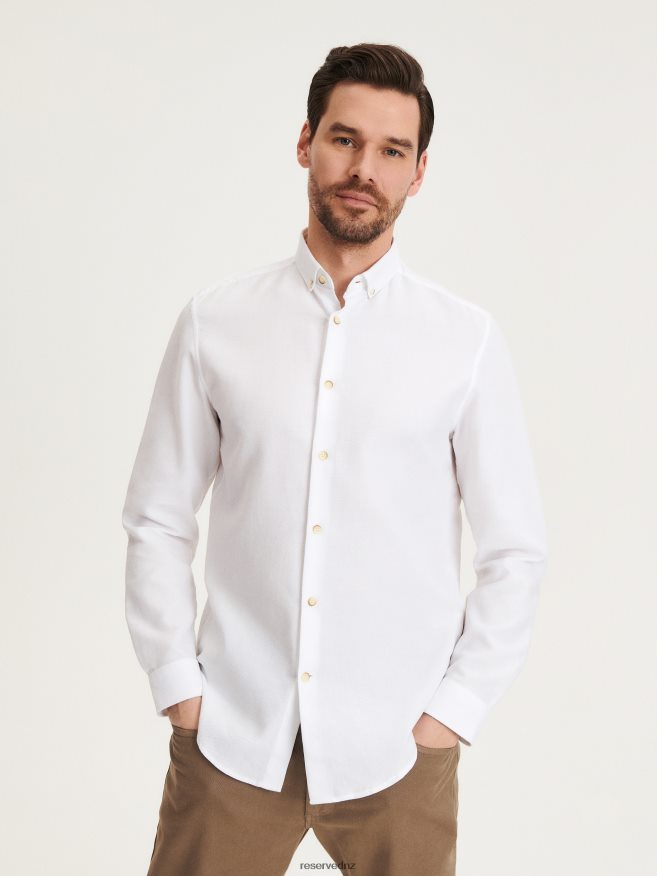 Reserved Men Regular Fit Shirt P6H08T1404 Apparel White