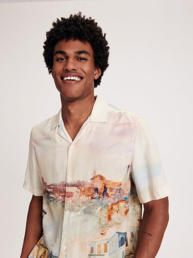 Reserved Men Regular Fit Viscose Shirt P6H08T1376 Apparel Multicolor