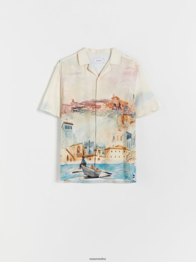 Reserved Men Regular Fit Viscose Shirt P6H08T1376 Apparel Multicolor