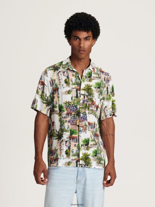 Reserved Men Regular Fit Viscose Shirt P6H08T1378 Apparel Multicolor