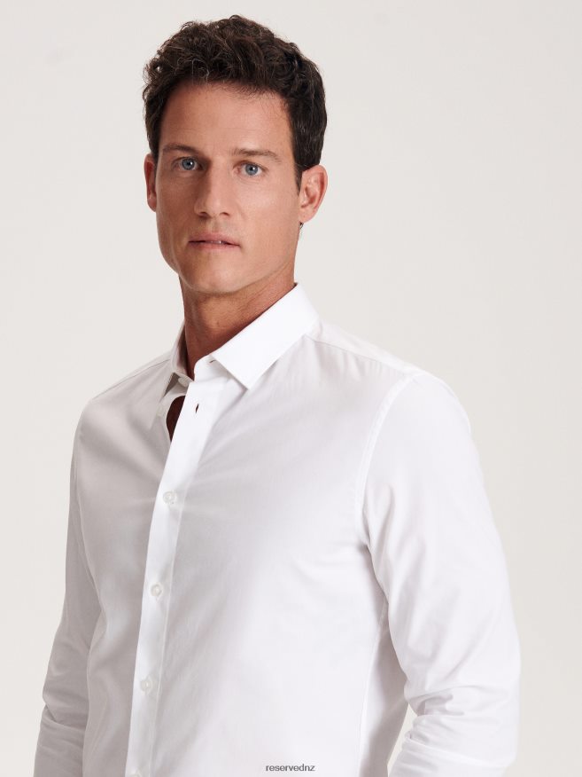 Reserved Men Slim Fit Cotton Rich Shirt P6H08T1362 Apparel White
