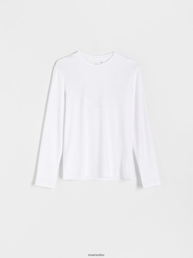 Reserved Men Slim Fit Long Sleeve Blouse P6H08T1197 Apparel White