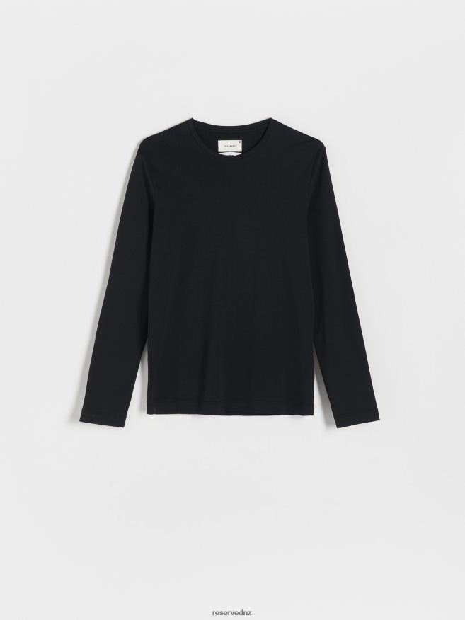 Reserved Men Slim Fit Long Sleeve Blouse P6H08T1222 Apparel Black