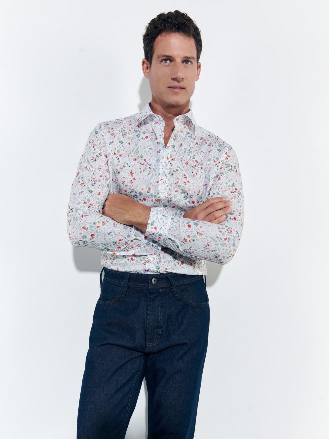 Reserved Men Slim Fit Shirt P6H08T1370 Apparel White