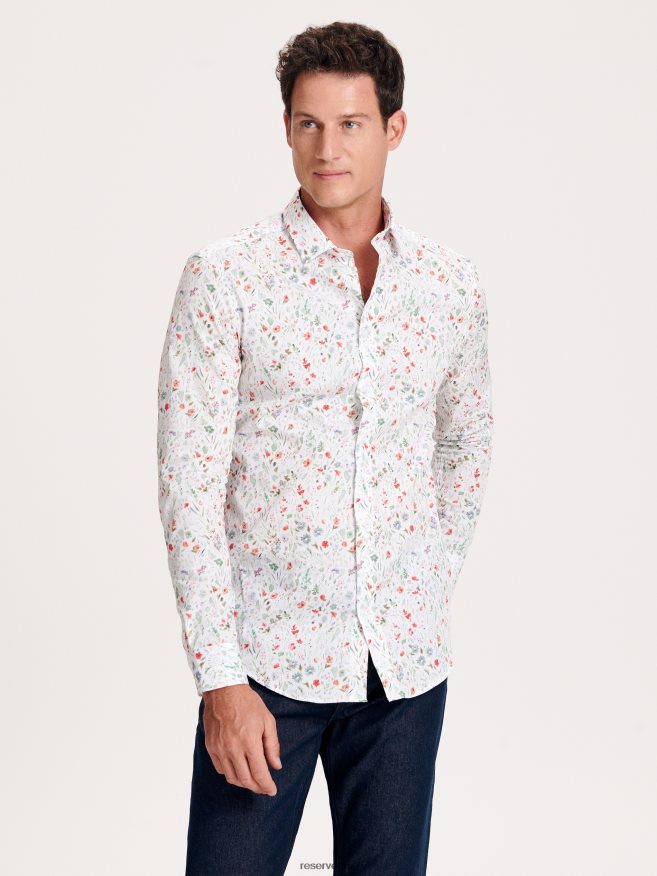 Reserved Men Slim Fit Shirt P6H08T1370 Apparel White