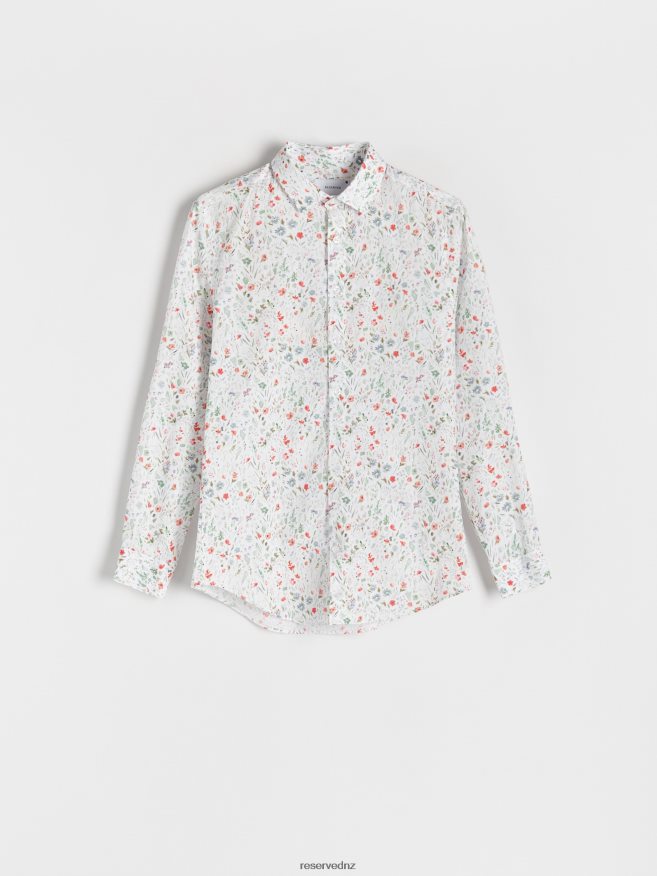 Reserved Men Slim Fit Shirt P6H08T1370 Apparel White