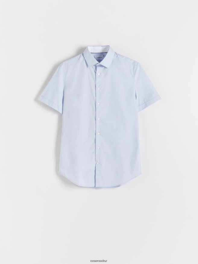 Reserved Men Slim Fit Shirt P6H08T1390 Apparel Pale Blue