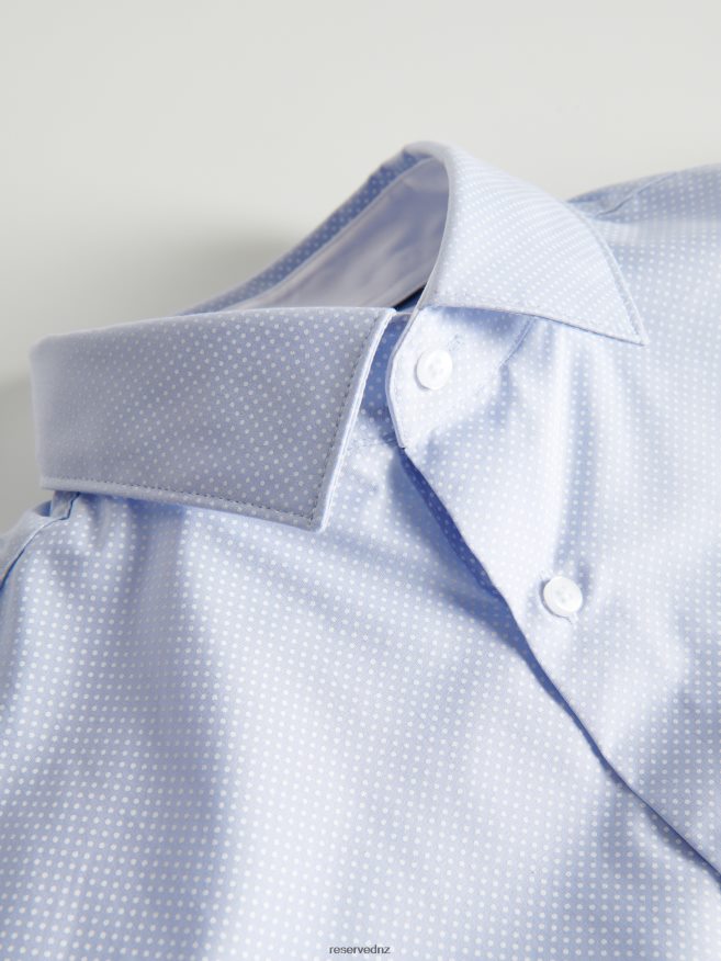 Reserved Men Slim Fit Shirt P6H08T1390 Apparel Pale Blue