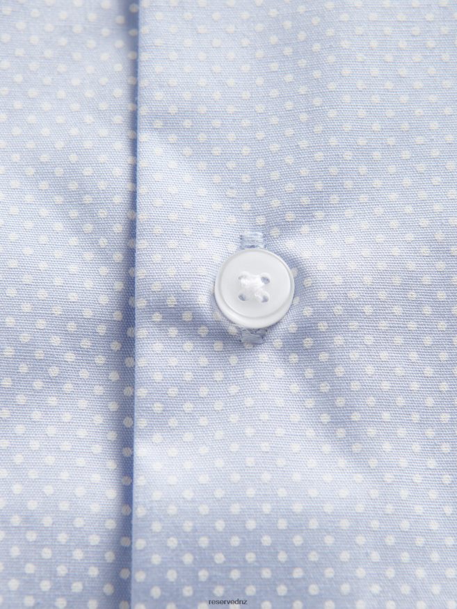 Reserved Men Slim Fit Shirt P6H08T1390 Apparel Pale Blue