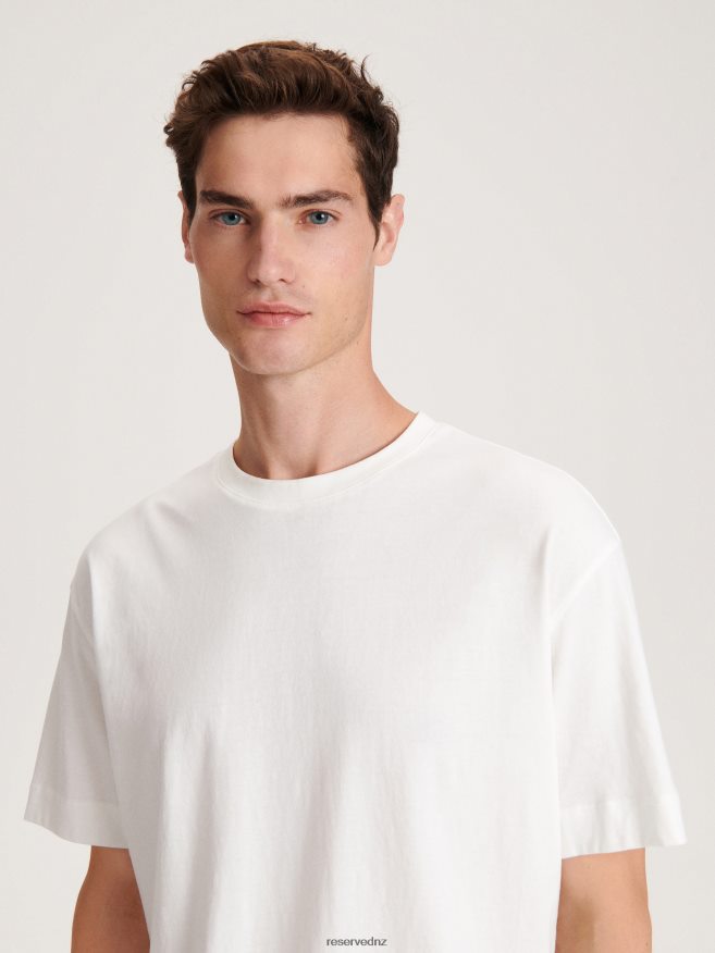 Reserved Men Boxy T-Shirt P6H08T1154 Apparel Cream