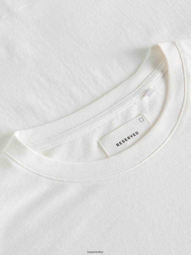 Reserved Men Boxy T-Shirt P6H08T1154 Apparel Cream