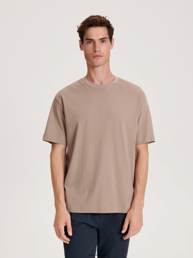 Reserved Men Boxy T-Shirt P6H08T1181 Apparel Coffee
