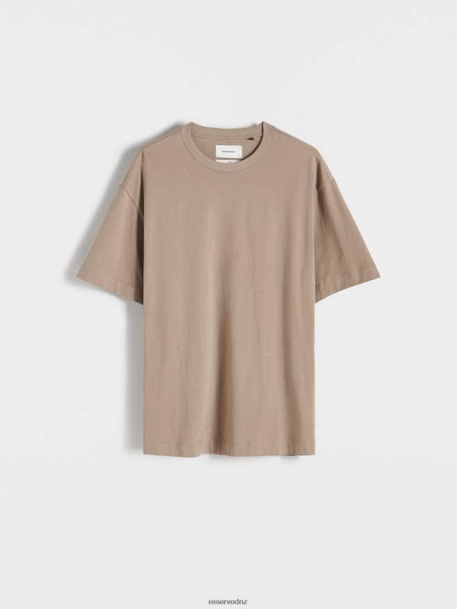 Reserved Men Boxy T-Shirt P6H08T1181 Apparel Coffee