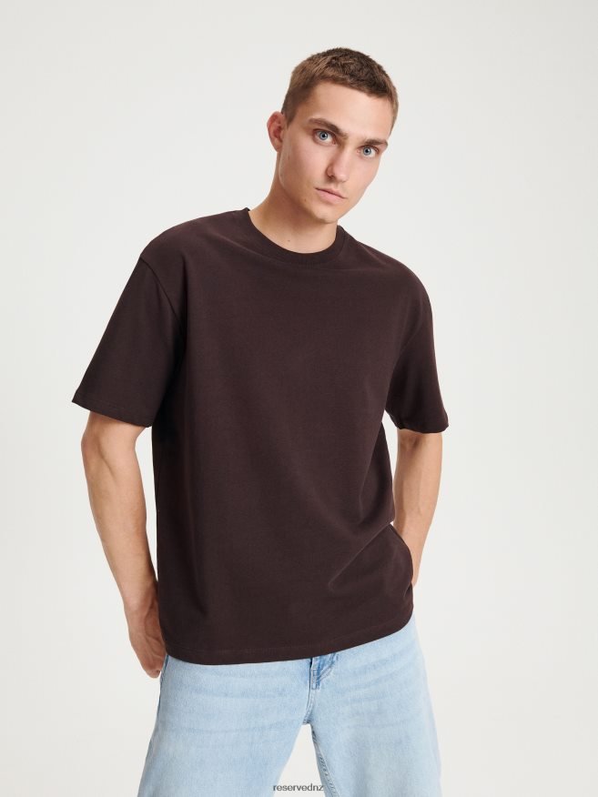 Reserved Men Boxy T-Shirt P6H08T1188 Apparel Dusty Brown