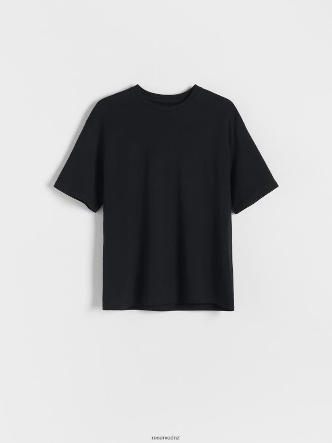 Reserved Men Boxy T-Shirt P6H08T1190 Apparel Black