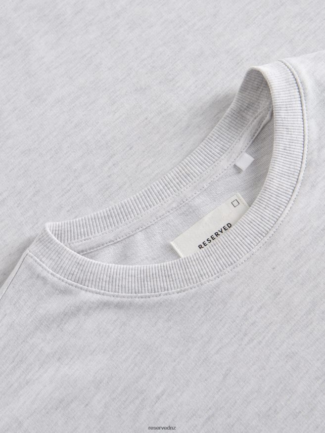 Reserved Men Boxy T-Shirt P6H08T1195 Apparel Light Grey