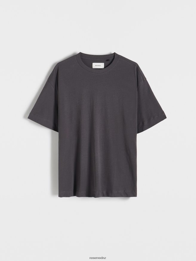 Reserved Men Boxy T-Shirt P6H08T1203 Apparel Anthracite