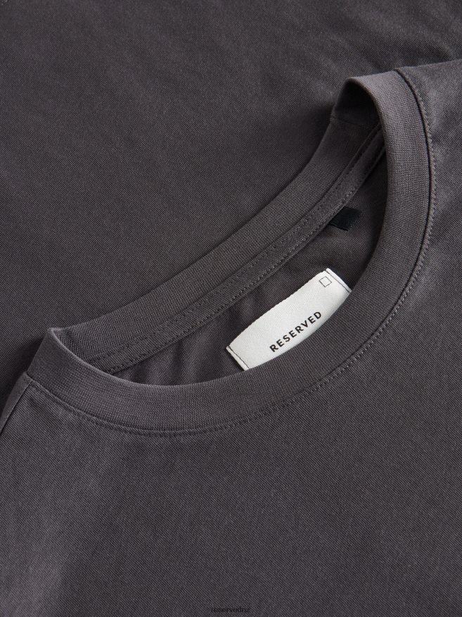 Reserved Men Boxy T-Shirt P6H08T1203 Apparel Anthracite