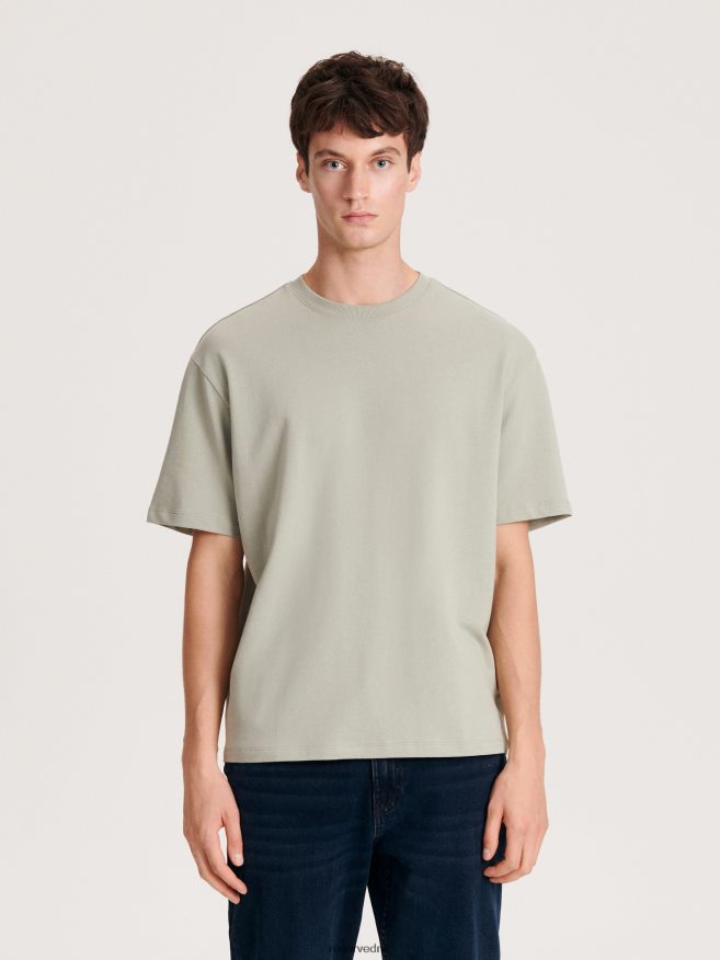 Reserved Men Boxy T-Shirt P6H08T1216 Apparel Pale Green