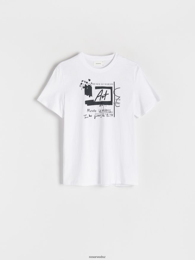 Reserved Men Comfortable Regular Fit T-Shirt With Print P6H08T1193 Apparel White