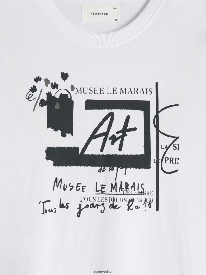 Reserved Men Comfortable Regular Fit T-Shirt With Print P6H08T1193 Apparel White