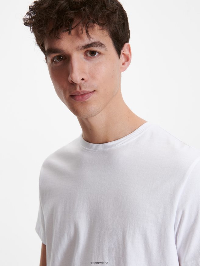 Reserved Men New Regular Fit T-Shirt P6H08T1199 Apparel White
