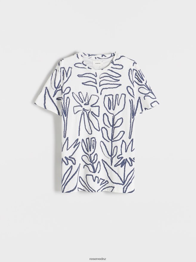 Reserved Men New Regular Fit T-Shirt P6H08T1202 Apparel Cream