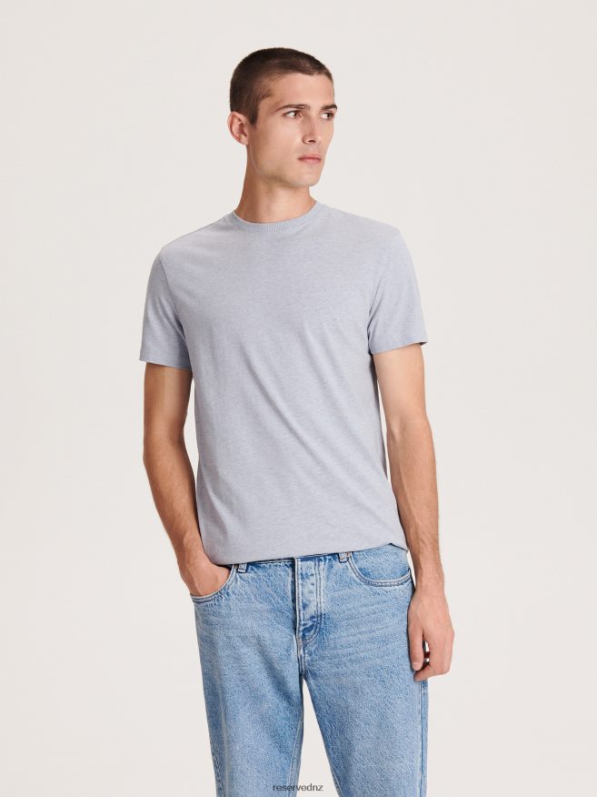 Reserved Men New Regular Fit T-Shirt P6H08T1225 Apparel Blue