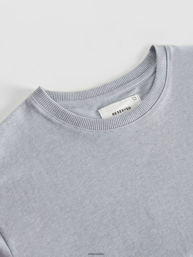 Reserved Men New Regular Fit T-Shirt P6H08T1225 Apparel Blue