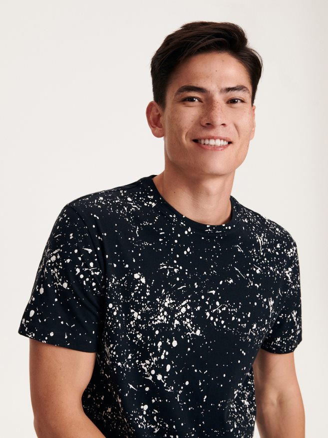 Reserved Men New Style Regular Fit T-Shirt P6H08T1174 Apparel Dark Grey