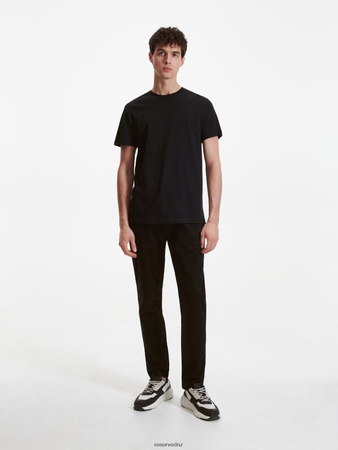 Reserved Men New Style Regular Fit T-Shirt P6H08T1180 Apparel Black