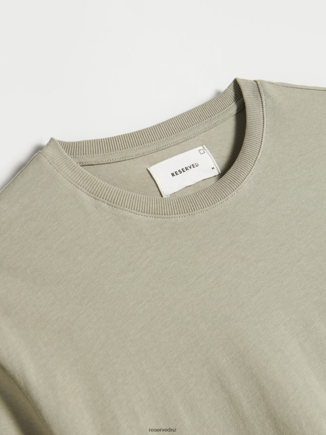 Reserved Men New Style Regular Fit T-Shirt P6H08T1191 Apparel Light Green