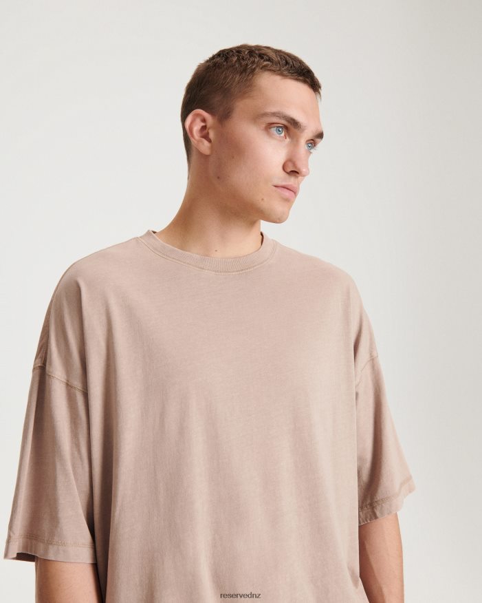 Reserved Men Oversized T-Shirt P6H08T1157 Apparel Beige