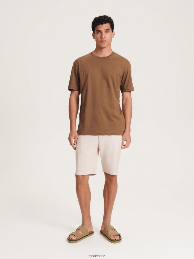Reserved Men Oversized T-Shirt P6H08T1283 Apparel Coffee