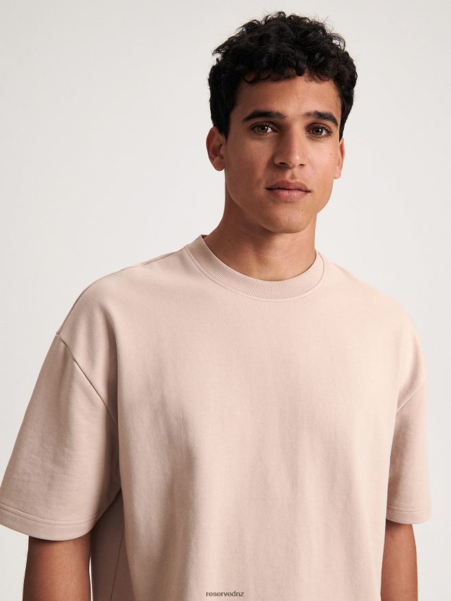 Reserved Men Oversized T-Shirt P6H08T1314 Apparel Pastel Pink