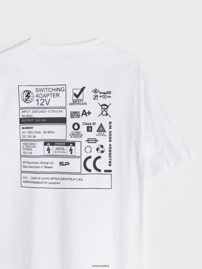 Reserved Men Oversized T-Shirt With Print P6H08T1172 Apparel White
